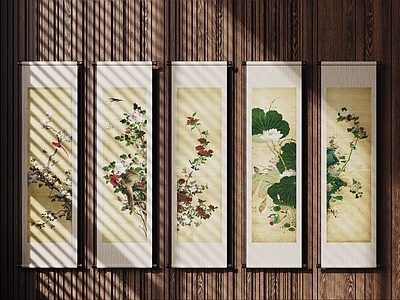 中式挂画组合 中式装饰挂画
