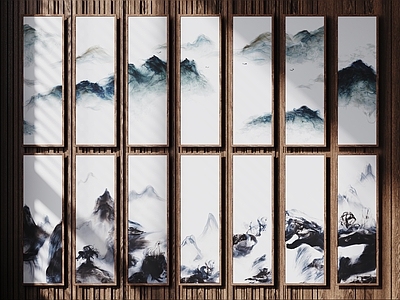 新中式山水画 中式装饰挂画