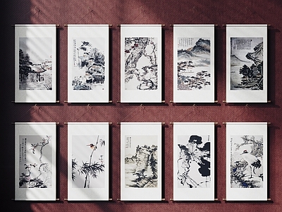 中式挂画组合 中式装饰挂画