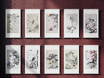 中式挂画组合 中式装饰挂画