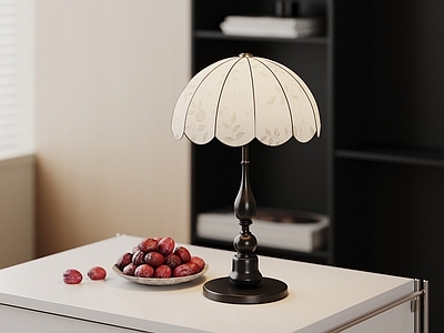 奶油风台灯 中古台灯 艺术台灯 装饰台灯 果盘摆件 奶油风台灯