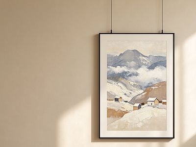 奶油风油画 肌理油画