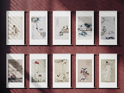 中式挂画组合 中式装饰挂画