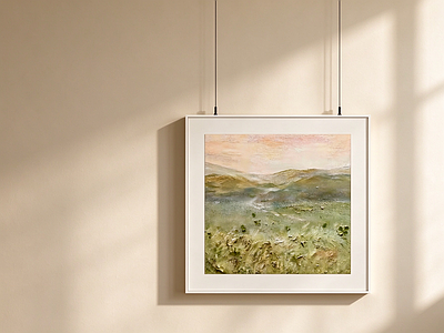 奶油风油画 中古肌理油画