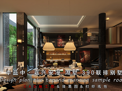 别墅 嘉兴安漫湖墅 联排叠墅施工图 李益中首发