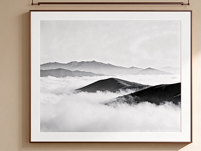 新中式挂画 侘寂山水装饰画
