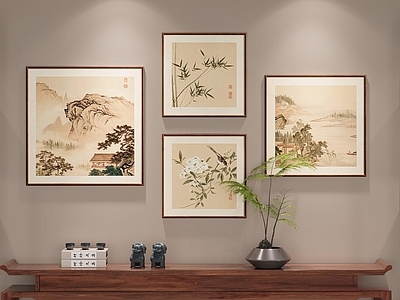 新中式博古架 组合画