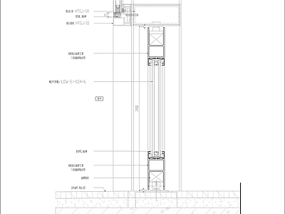 建筑综合节点 幕墙节点钢挂大样