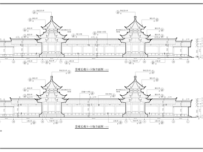 仿古建筑 景观长廊