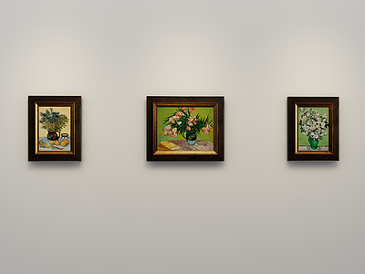 极简挂画组合 艺术装饰画 餐厅挂画 油画 软装挂画