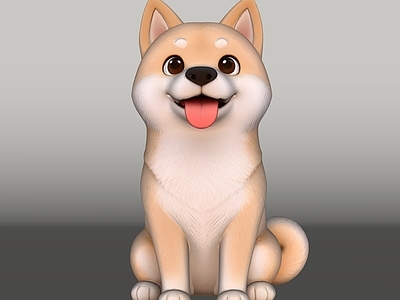 其他摆件 Q版柴犬 狗 动物雕塑 摆件 潮玩