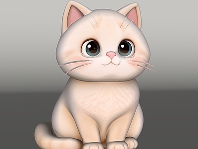 其他摆件 奶油坐姿小猫 可爱 卡通 潮玩 摆件