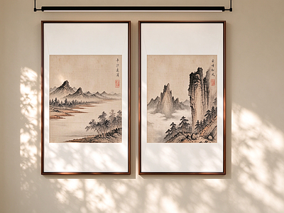 新中式山水画 宋氏装饰画组合