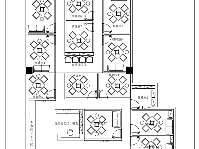 棋牌室 棋牌室 麻将桌 共享棋牌室 自助棋牌室 茶楼