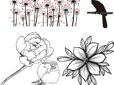 其他图库 线稿 贴图 花纹 纹理 中式