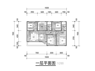 别墅建筑 单层别墅平面图 自建房平面图
