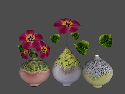 现代花瓶 花艺 花 瓷瓶 装饰摆件