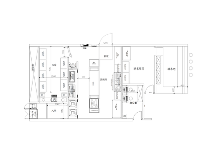后厨 火锅店厨房 厨房后厨洗消间 后厨平面布置图 火锅店酒水吧布置 后厨洗碗间冻库