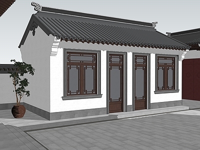 中式古建四合院