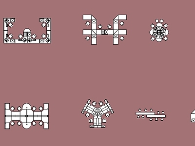 家具图库 办公桌