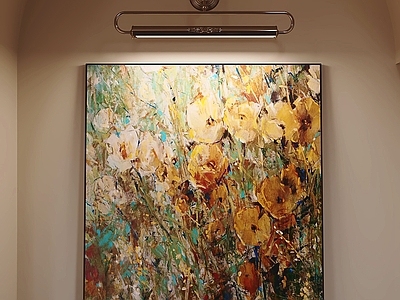 中古风抽象画 抽象花卉画 墙面装饰画 艺术挂画 油画作品 墙面挂画