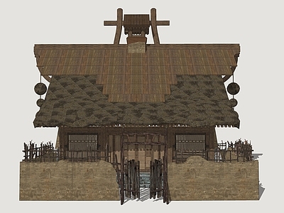 中式古建古建筑 乡村度假土房 乡土民居建筑 民俗建筑