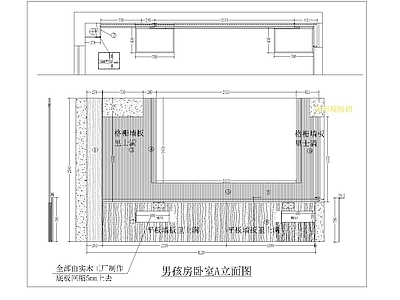 墙面节点 床头背景 卧室背景 卧室床头背景