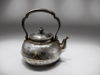 复古茶具 旧锡 茶壶 旧物件 金属壶 水壶