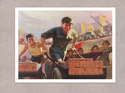 复古油画 雷锋 怀旧宣传画 人物画 年代人物画