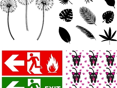 其他图库 图标 花纹 剪影 贴图 线稿