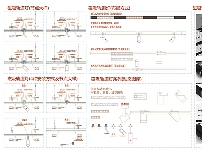 灯具图库 磁吸轨道灯 灯具图纸 轨道灯素材 轨道灯下载 轨道灯大样