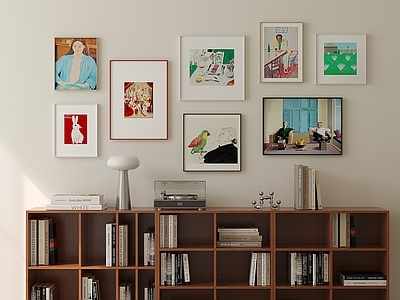 中古风挂画组合 现代简约挂画 抽象挂画 照片墙