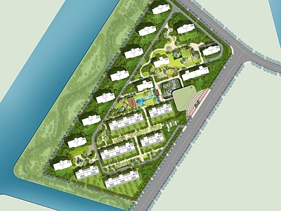 居住区规划 住宅规划总平面 居住区规划总平面 四代住宅总平面 洋房总平面 小高层总平面