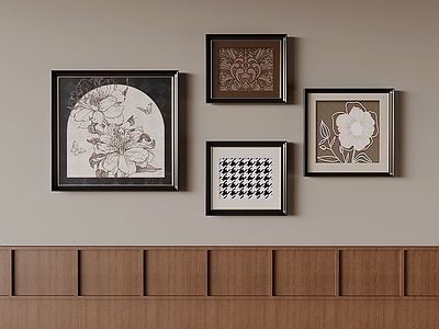 中古风挂画组合 中古风挂画组合 装饰挂画组合