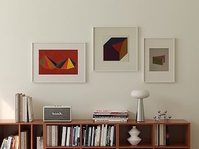 中古风挂画组合 抽象挂画 现代简约挂画