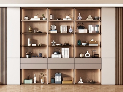 新中式茶柜 现代茶柜 储物柜 书柜 装饰柜