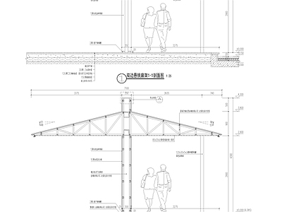 廊架 双边廊架详图