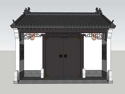 中式古建入口大门