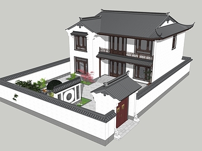 中式古建四合院