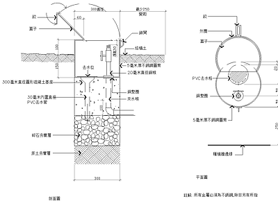 其他节点详图 喷灌溉水龙头大样