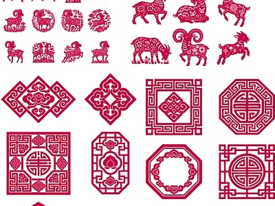 其他图库 花纹 纹理 贴图 线稿 中式
