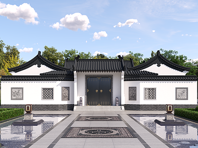 中式古建四合院
