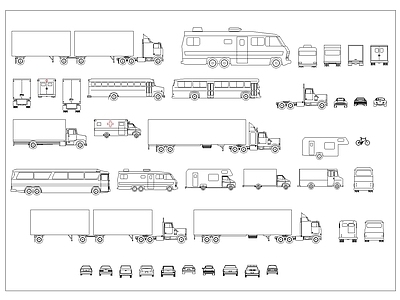 交通工具图库 货车 汽车 救护车 客车