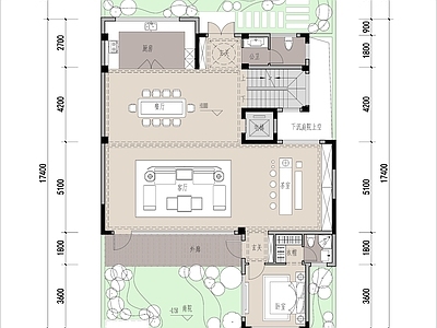 别墅建筑 360平合院别墅 类独栋联排别墅 独栋别墅 3F类独栋别墅