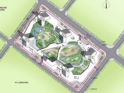 住宅楼建筑 住宅总平面 居住区总平面 公寓总平面 小区总平面 高层总平面