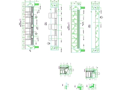 平屋面构造 长条形酒店总台 大理石纹前台 前台多向立面图 接待台图纸 前台柜体节点