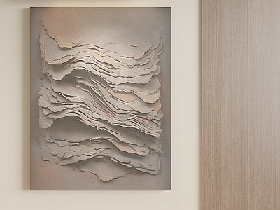 侘寂抽象画 现代挂画 装饰画 立体画 抽象画