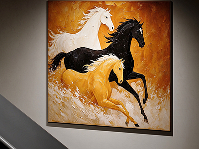 现代油画 中古风抽像挂画