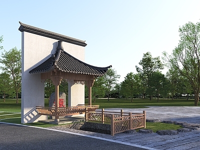 景观亭 半亭