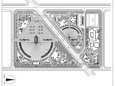 口袋公园 公园景观平面图 园林景观平面图 园艺景观小品 户外小游园景观